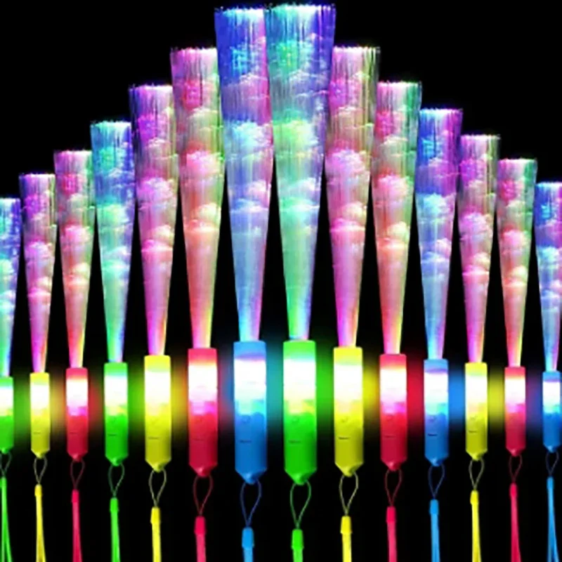 AliExpress - 12/24 Teile/los LED Glow Stick Bunte Faser Glow Stick LED Spielzeug Party Nachtlicht Requisiten Weihnachten Geburtstag Geschenk hochzeit 