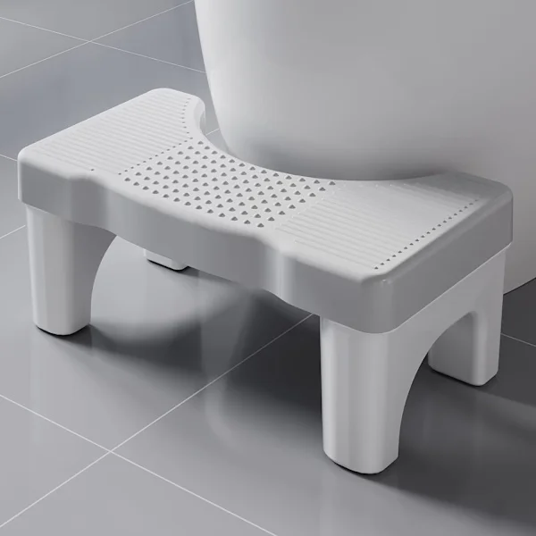 WC-jakkara, kannettava muovinen potta aikuisille ja lapsille, liukumaton kylpyhuonejakkara, ergonominen WC-jakkara kyykkyasentoon
