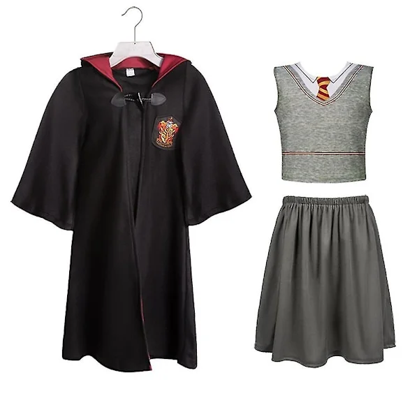 Harry Potter Hermione Granger Gryffindor Rollspelsuniform Kostymset Present för Barn 3-14 År Pojkar Flickor 11-14 År - Xin Girl Girl Girl