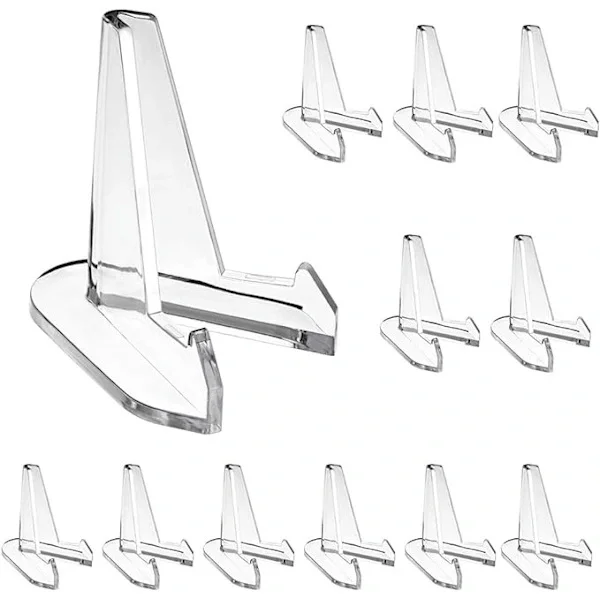 12-pack Akrylställ - Transparent Mini Myntdisplayhållare, Samlarobjektsdisplayställ för Luft