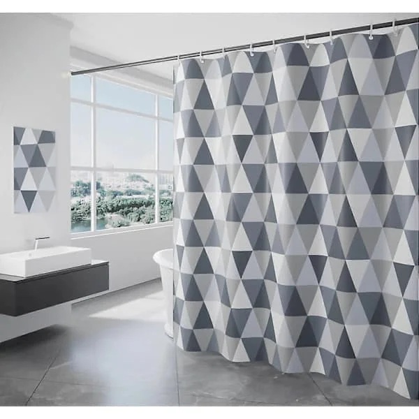 Duschdraperi, 200 x 220 cm (bredd x 220 cm, höjd 220 cm), vattentätt polyester, tvättbart, inkluderar 12 duschhuvuden. 0 0 0 0
