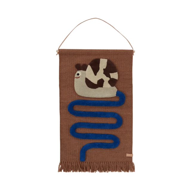 OYOY Mini Sally Snail On The Way Wall Rug Inredningsdetaljer Gul