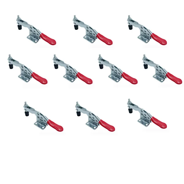 【NX】GH-201-B 10-pack Toggle Clamps, 90 kg Capacity, Adjustable Horizontal Quick Release Clamp