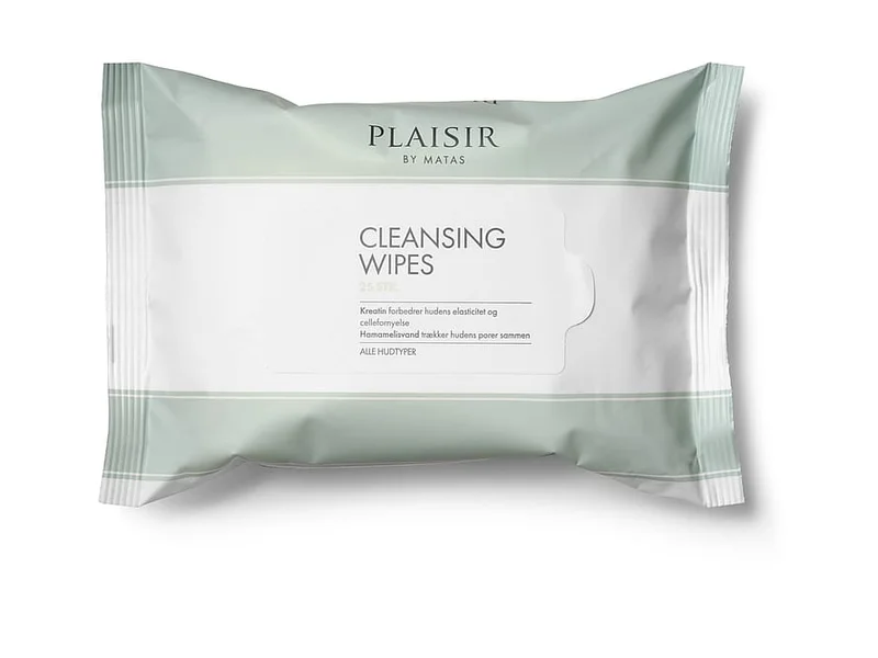 Spar 30% • Køb 2, Plaisir Cleansing Facial Wipes 25 stk, Hudpleje, Renseprodukter, Renseservietter