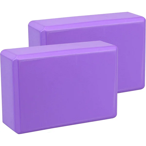 Yoga Blocks 2 stk Gym Bricks - Komfortable Fitness Yoga Bricks, Sklisikker, Lett og Reisevennlig Pilates Øvelse