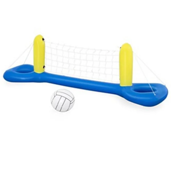Uppblåsbar Pool Volleyboll Set med Volleybollnät Bågar Förtjockad Säker Bärbar Uppblåsbar Pool Spel Set 52133