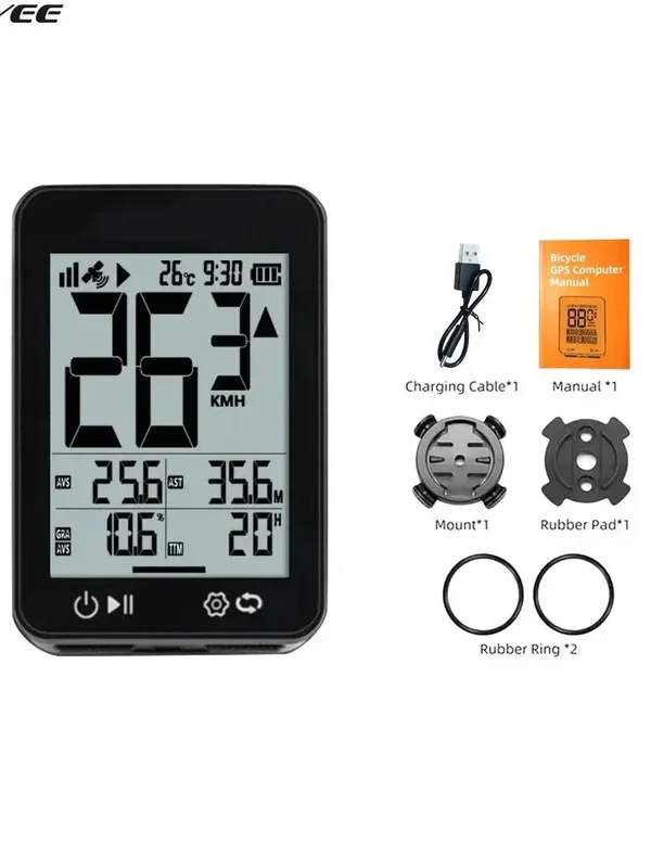 AliExpress - GPS-fietscomputer Draadloze fietscomputer 2.4 LCD-scherm Fietssnelheidsmeter Kilometerteller met automatische achtergrondverlichting en 