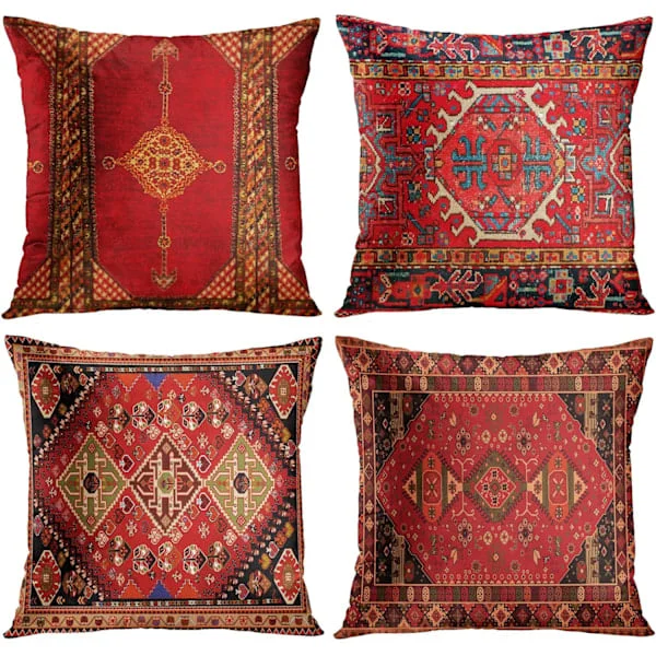 Paris_Tyynynpäällinen Geometrinen Persialainen Kilim Sisustussetti 4 kpl Itämainen Ikat Tyynynpäällinen Koristeellinen 45 x 45 cm Tyyny Sohva 