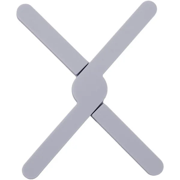 Silicone Trivet for Kitchen, Foldable, Non-slip, Heat-resistant, Thick, for Plates, Pots and Pans (Grey)