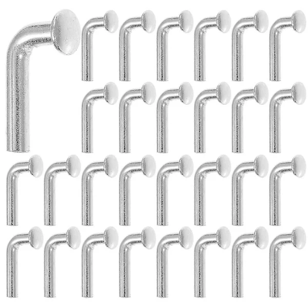 100 stk. Palle Reol Drop Pins Palle Reol Kroge Kraftige J-bolt Sikkerhedsstifter - På Lager
