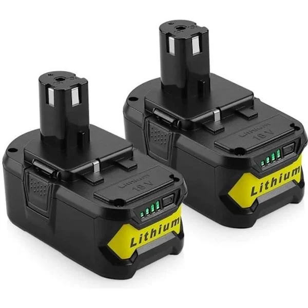 2 paket 18V 4,0Ah Li-ion batteribyte för Ryobi 18V ONE+ P108 P107 P104 P105 P102 P103 sladdlösa verktyg