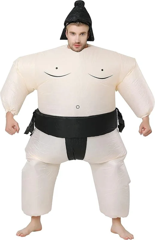 Inflatable Sumo Suit for Adults, Halloween, Role Play, Party, Christmas Costumes, for 150-190cm (Adult 150-190cm)