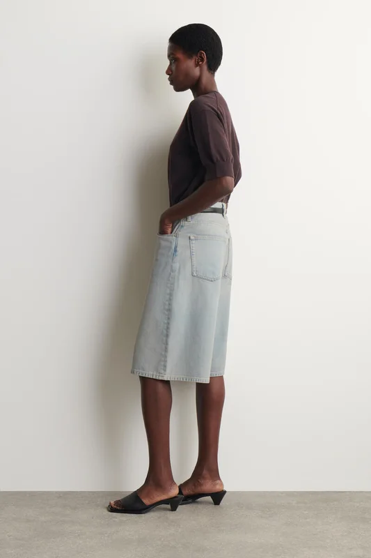 COS Femme Bermuda En Denim in Bleu