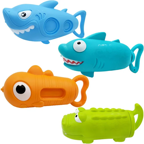 4-pack Kids Animal Characters Water Gun, Squirt Gun & Pump Super