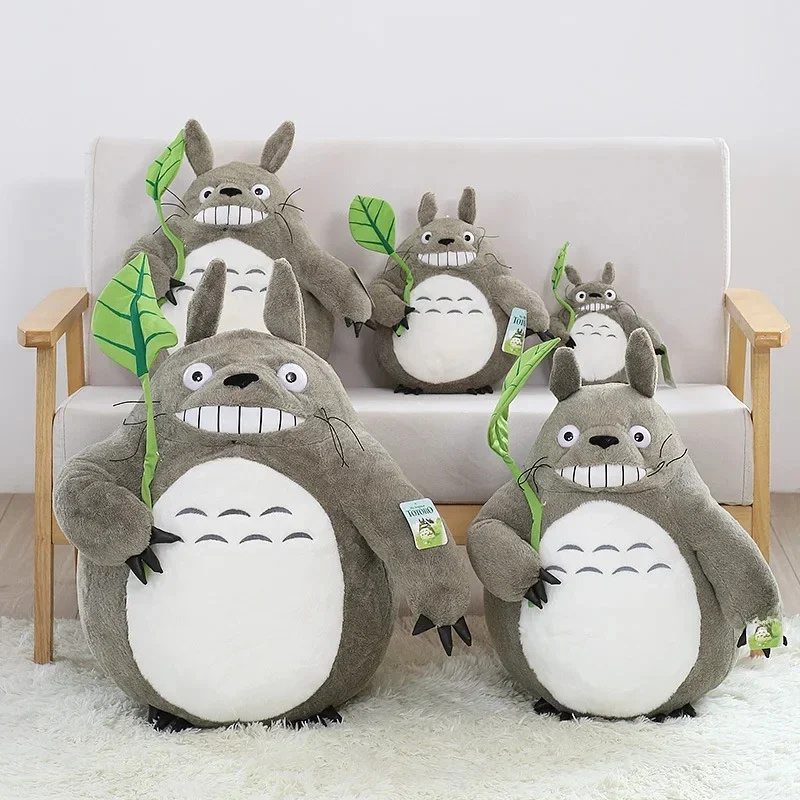 AliExpress - Grande taille belle mon voisin Totoro peluche jouet dessin animé Animal feuille de Lotus Totoro peluches jeter oreiller canapé-lit 