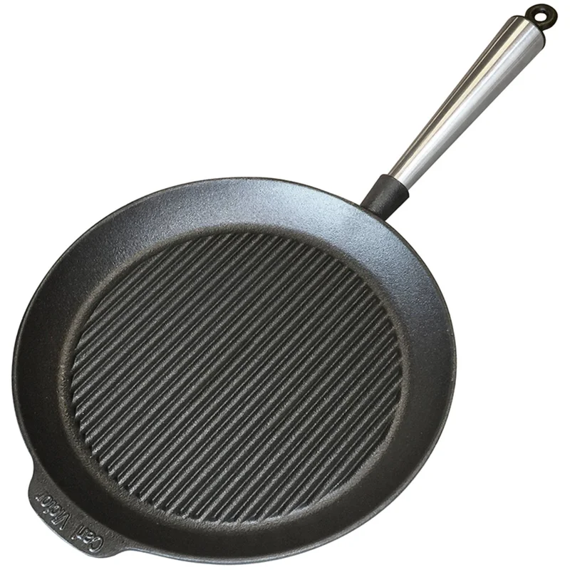 Carl victor Grillpanna gjutjärn 28 cm, stålhandtag | Matlagning > Kokkärl & Stekpannor > Stekpannor > Grillpanna | Bagaren och Kocken