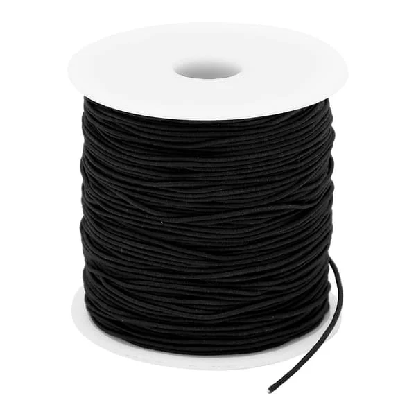1mm X 100m Elastic Thread Elastic Cord for DIY Beads Cord Rope Jewelry Bracelet Making Rope Black