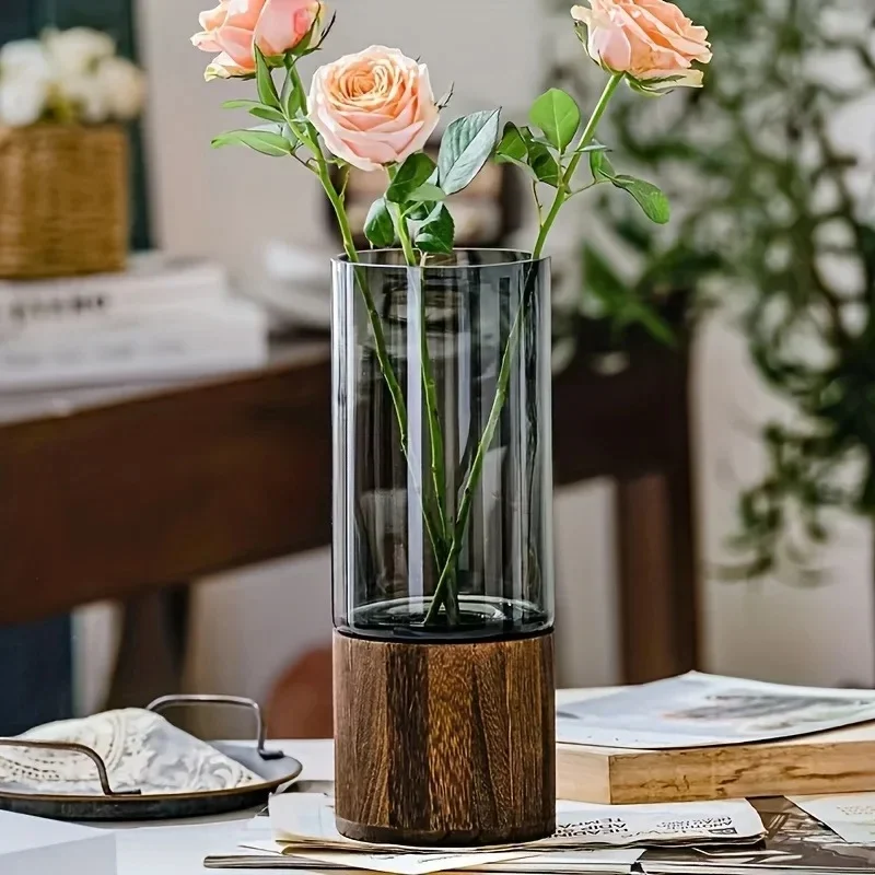 AliExpress - Licht Luxus Einfache Retro Vase Dekoration Kreative Primäre Farbe Glas Wasser Pflegende Vase Wohnzimmer Tisch Dekoration
