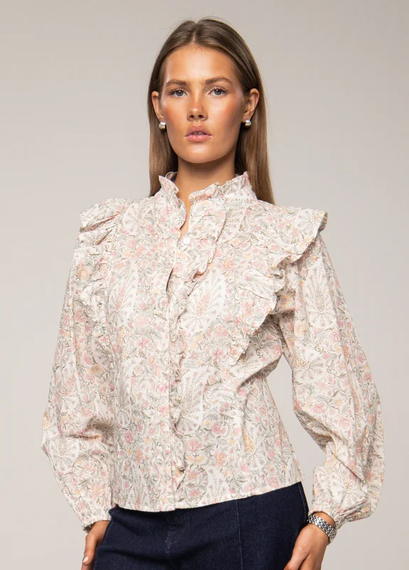 MISSMAYA - Maya Blouse Pink Garden - XS