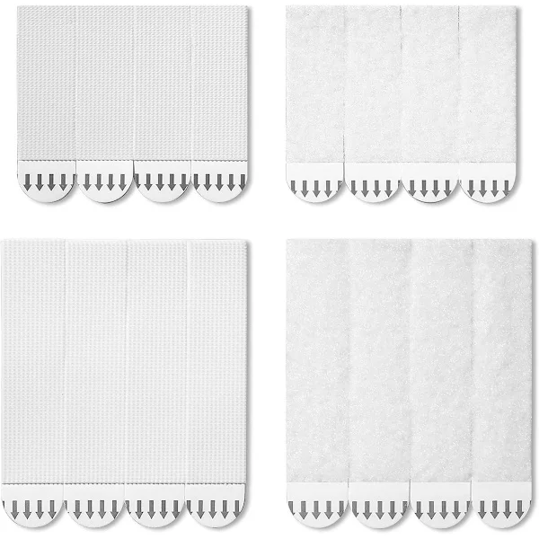 Strong Self-Adhesive Double-Sided Velcro Tape - 24 Pairs - Self-Adhesive Velcro - Picture Frame - Picture Hooks - Self...