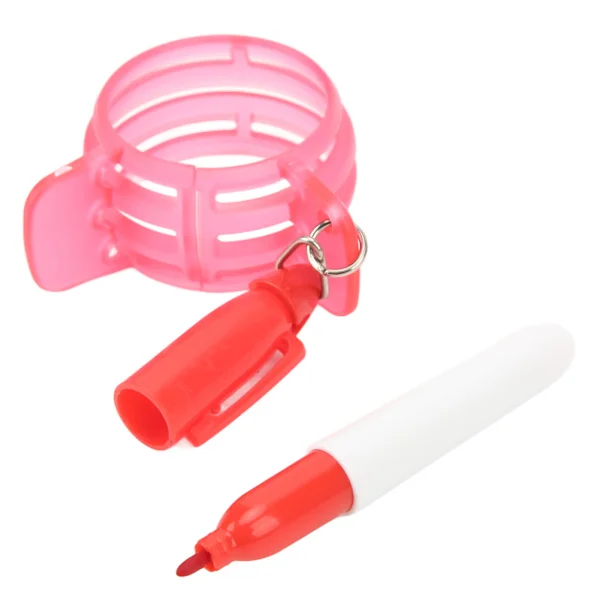 Circle Golf Ball Marker 360 Degree Golf Ball Line Marker Box Drawing Marking Alignment Putting Tool with Pen Red