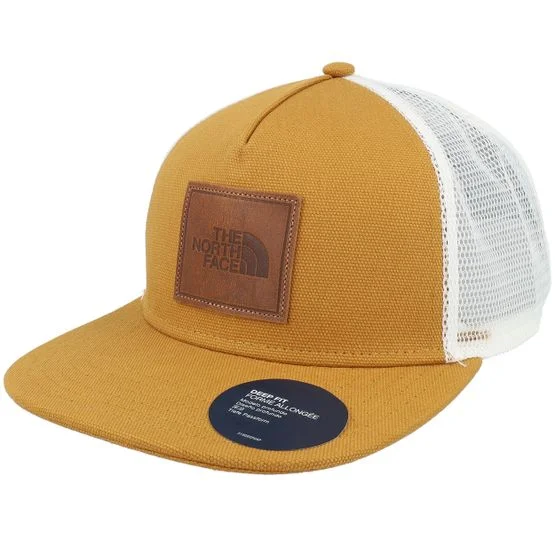 The North Face - Yellow trucker Czapka Z Daszkiem - Half Dome Canvas Timber Tan/White A-Frame Trucker Snapback @ Hatstore