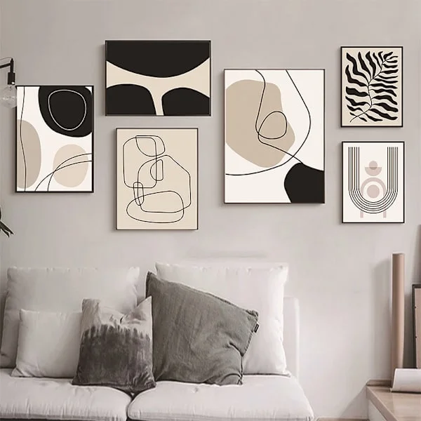 Abstract Line Poster Bohemian Home Decor Living Room Bedroom Background