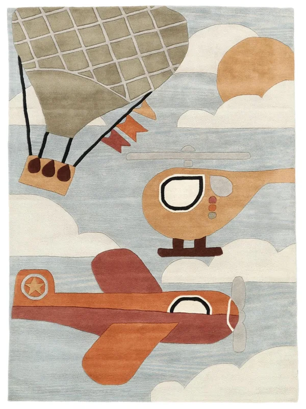 Air Play Kids Rug 120X180 Small Light Blue Wool