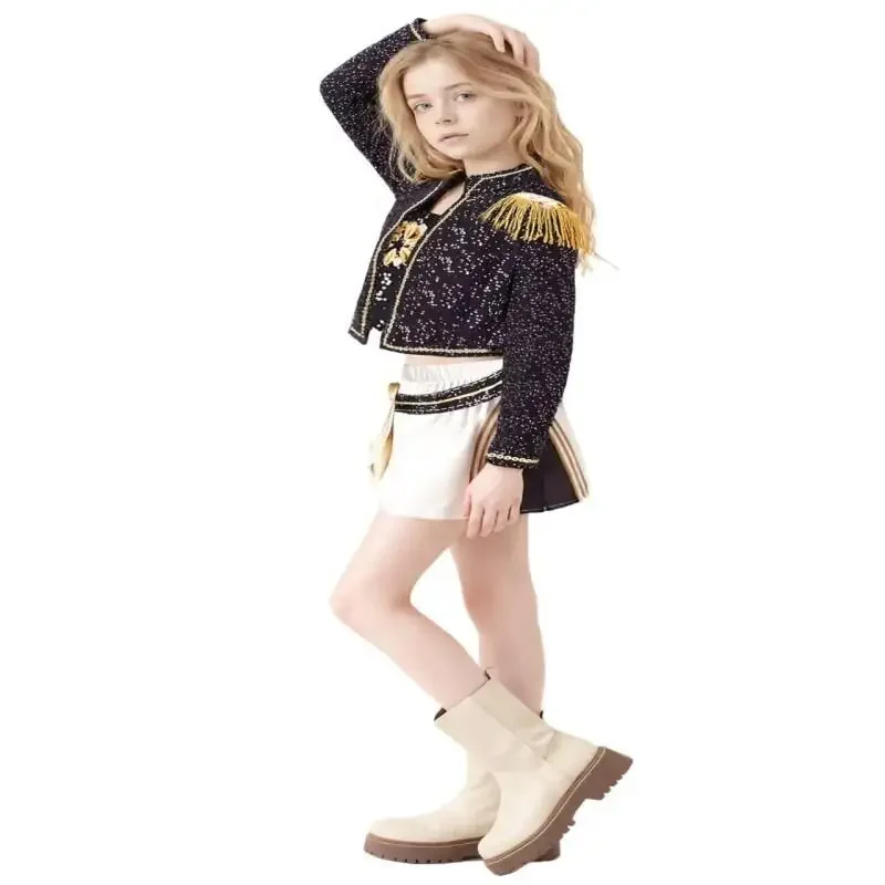 AliExpress - Costume de fille coréen tendance, costume de cosplay d'Halloween, costume de spectacle de fille sexy, costume noir brillant, costume 