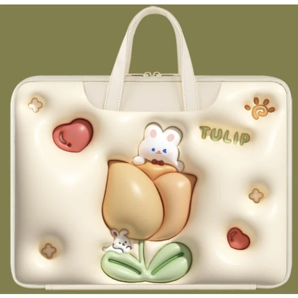 Laptop Case 15.6 inch Shockproof Waterproof Protective Sleeve for Laptop 3D Happy Rabbit Design