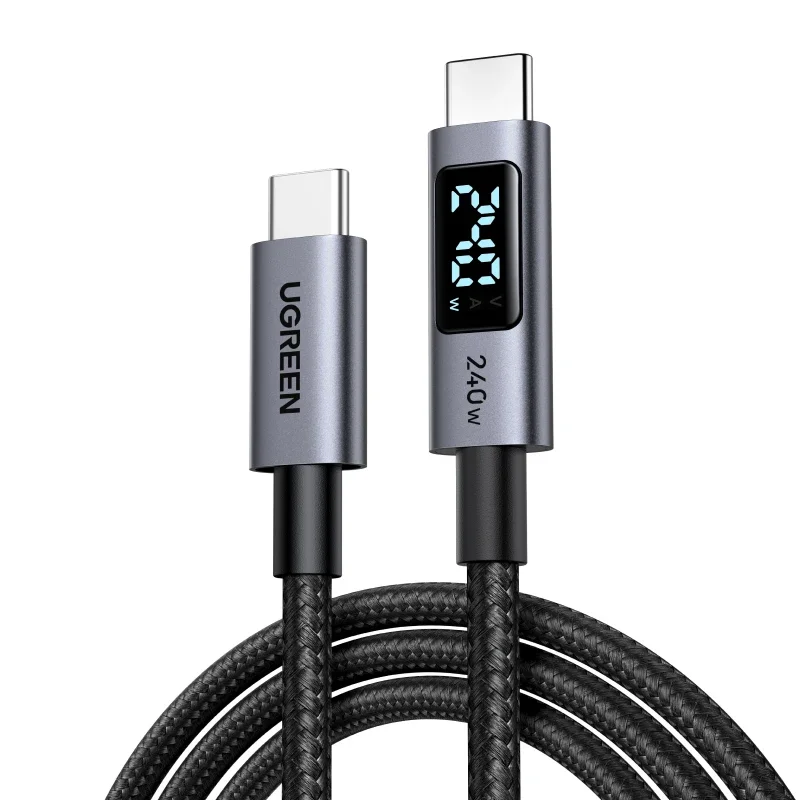AliExpress - UGREEN USB-C-kabel 240 W digitaal scherm PD3.1 Type-C-snoer voor laptop MacBook iPhone 17 Samsung S25 Xiaomi oplader snel