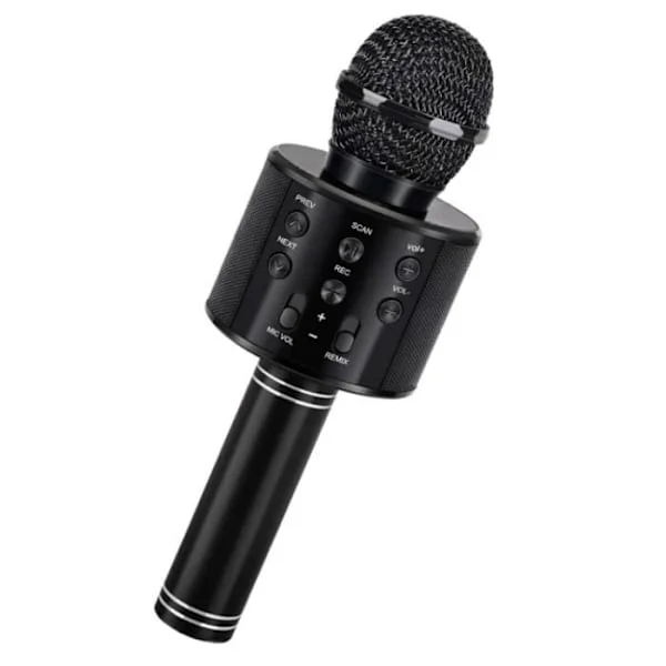 Trådløs Karaoke Mikrofon for Barn, Bærbar USB Bluetooth Karaoke Mikrofon med Høyttaler, Mikrofon for Barn Jenter (Svart)[YJD]