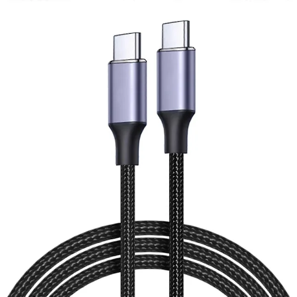 USB C Kabel 100W USB C til USB C Kabel Type C til Type C Hurtig Opladning Nylon Flettet USB C til USB C Kabel til Telefon-WELLNGS