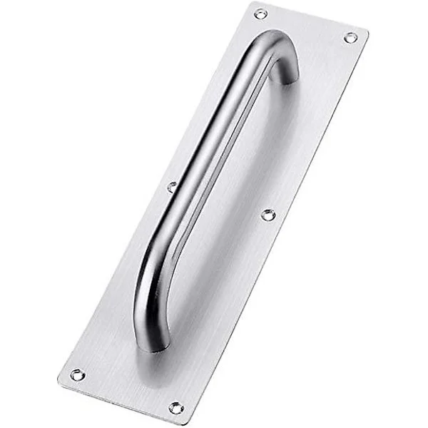 Skjutdörrhandtag, Tunga Rostfria Stålhandtag med Bakplatta, Grindhandtag Toalettdörr Dragplatta Träskåp Skåp Handtag