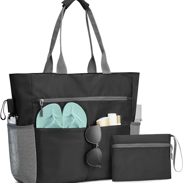 Women's Beach Bag Large Capacity - Waterproof, Foldable Bag for Beach Sand Resistant, with Cosmetic Bag and Pockets[GPA]