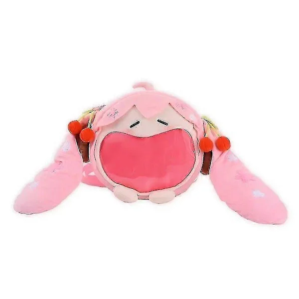 Kawaii Anime Hatsune Miku Cosplay Plysch Ryggsäck Ita Väska Dam Väska Skolstudent Män Sammet Axelväska Flicka Gåva rosa