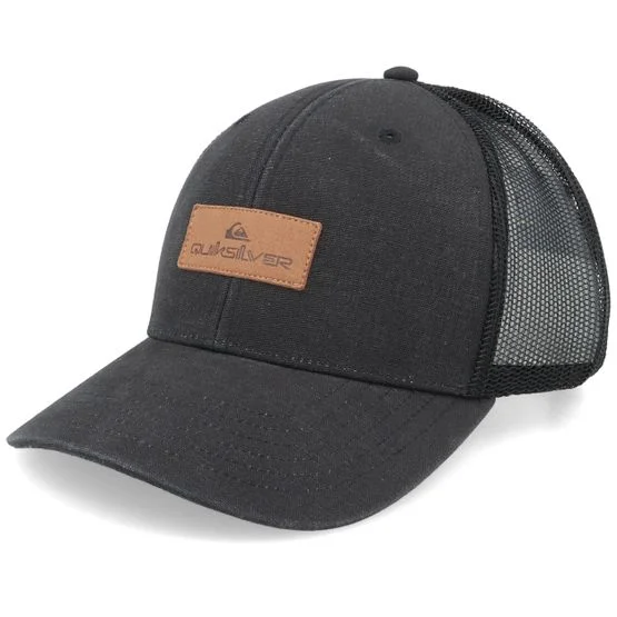 Quiksilver - Svart trucker Caps - Down The Hatch Black Trucker @ Hatstore