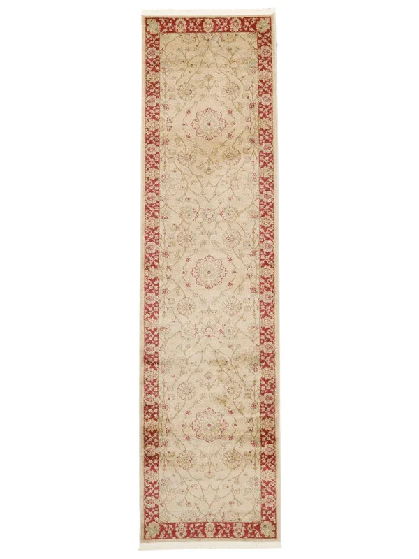 Small Farahan Ziegler Rug - Beige/Red 80X300 Classic Style