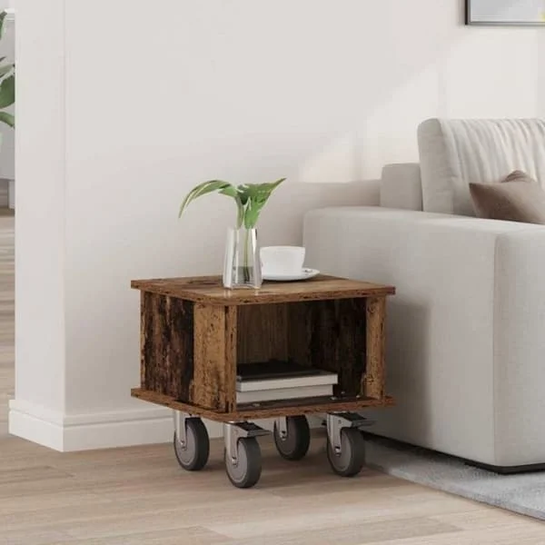 Konsol Vidaxl TV-möbel i gammalt trä 37 x 35 x 35 cm ingenjörsträ