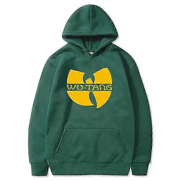 Höst 2024 Ny Hip Hop Streetwear Mode Hoody Wu Tang Grafiskt Tryckt Fleece Tröja Casual Herr