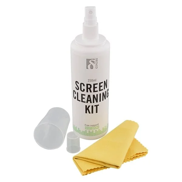 Skjermrengjøringssett 250 ml - skjermrens / rengjøringssett for skjerm, TV, nettbrett og mobil