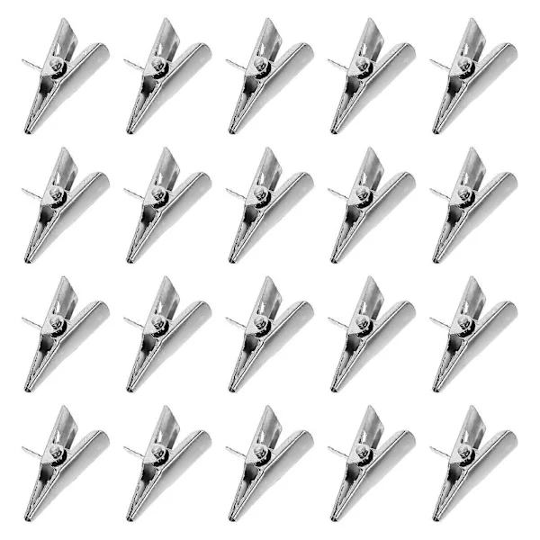 50 stk. Mini Alligator Clips til Hjemmet, Små Alligator Clips, Metal Krokodille Clips, Jule Tøjklemmer