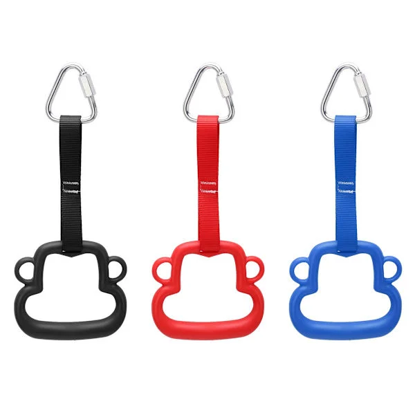Utendørs Turnringer Monkey Bar Swing Treningsutstyr Ninja Hinderløype Utstyr Kraftig Lekeplass Ringsett For Barn Voksne, UV-Stabilisert