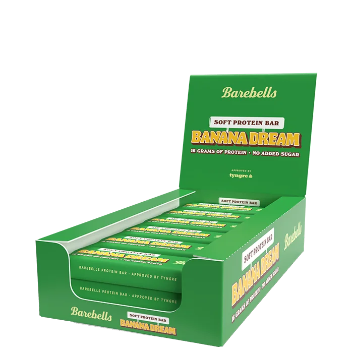 Proteinbars 12 x Barebells Soft Protein Bar 55 g, Banana Dream - Bodyman.dk