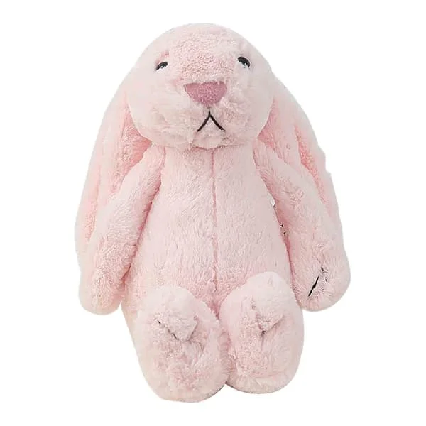 KZQ-Mjukt Gosedjur Kanin Mustasch, Mellanstorlek, Plysch Snuttefilt för Pojkar och Flickor rosa pink