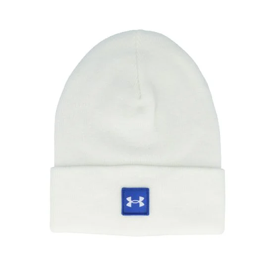 Under Armour - Blanc cuff Bonnet - Halftime White/Versa Blue/White Cuff @ Hatstore