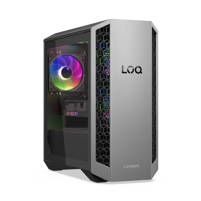 Lenovo-LOQ Tower (5060)-Stilig designet spillcomputer med Ryzen 7 og RTX 5060-Stationary computers-Stasjonær Gaming PC
