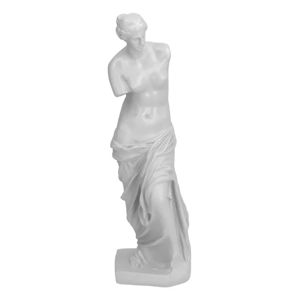 Character Figure Mini Goddess Broken Arm Sculpture Table Decoration for Living Room Office Small (White)