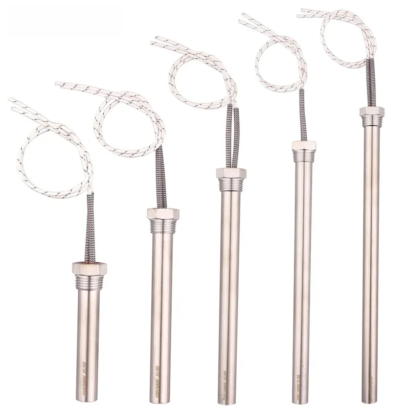 AliExpress - Cartouche chauffante à immersion, filetage 1/2 pouce, résistance cylindrique 220V 300W 500W 1KW/1.5/2KW, élément chauffant électrique 