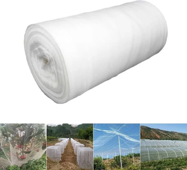 Insektsnet, grøntsagsnet, plantebeskyttelsesnet til planter, grøntsager, frugter mod insekter, fugle, biller, hvid 60, net 2,5m*10m